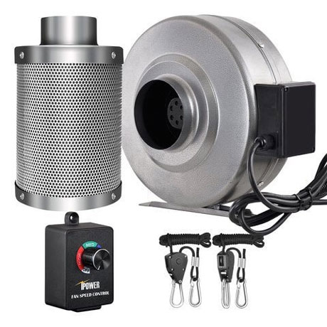ipower 4 inline fan carbon filter combo