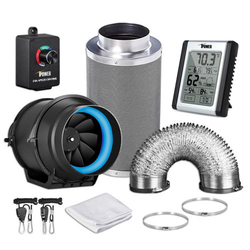 ipower 6 inline fan carbon filter combo