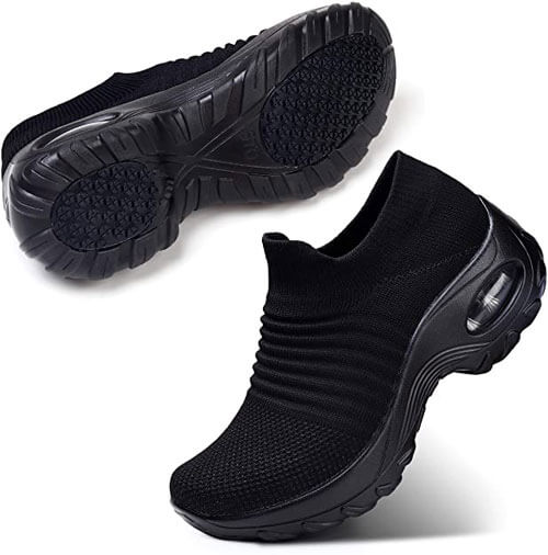 stq breathable comfort wedge platform sneakers